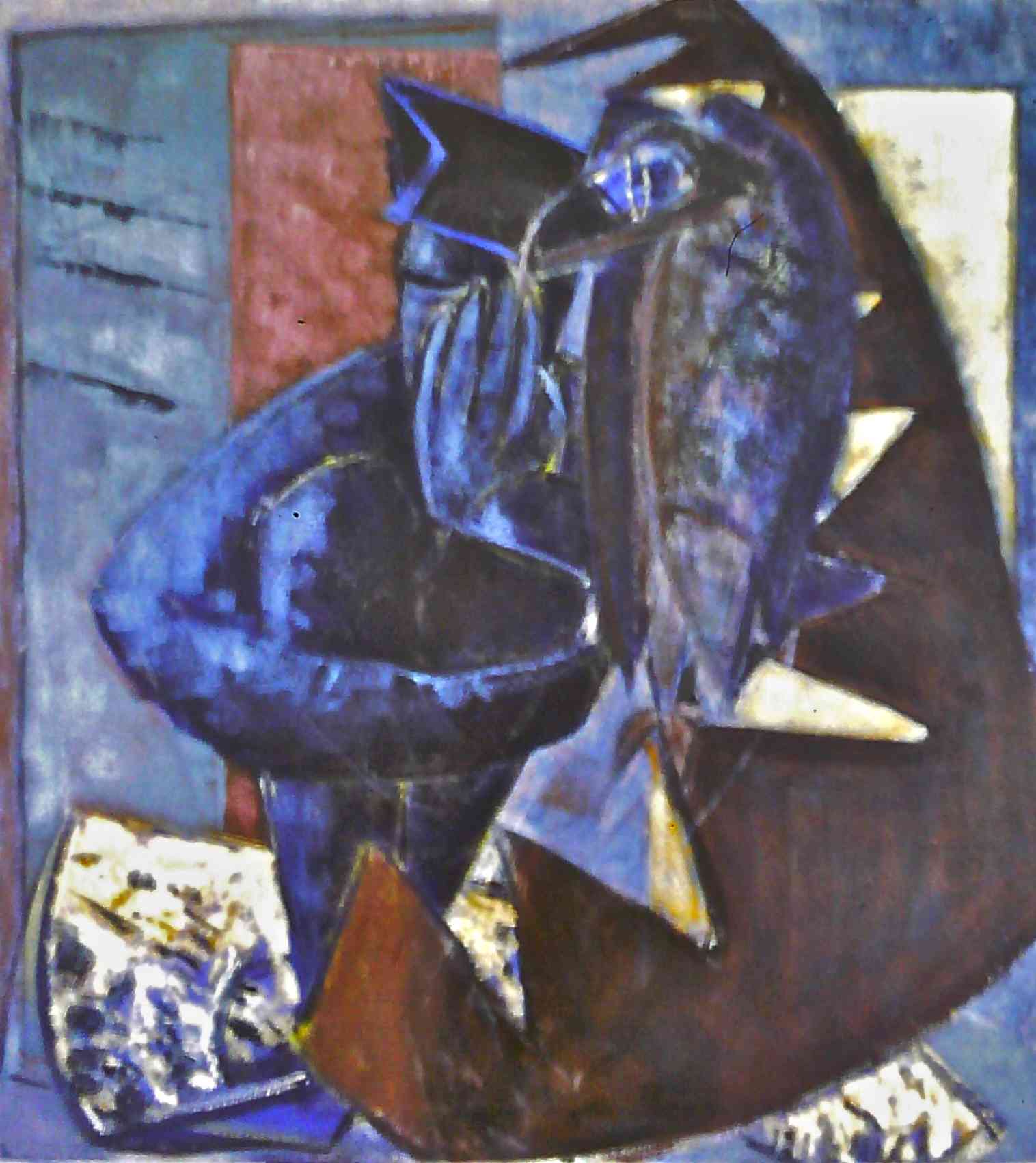 sitzen,  100x100cm, oel auf leinwand, 1991